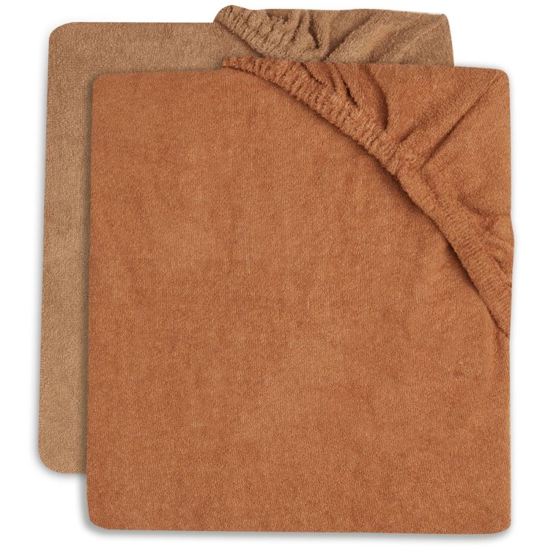 Housse de matelas à langer en éponge  Caramel / Biscuit