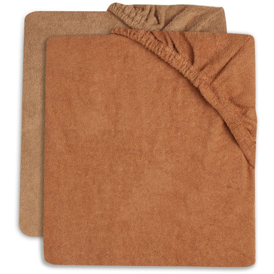 Housse de matelas à langer en éponge  Caramel / Biscuit