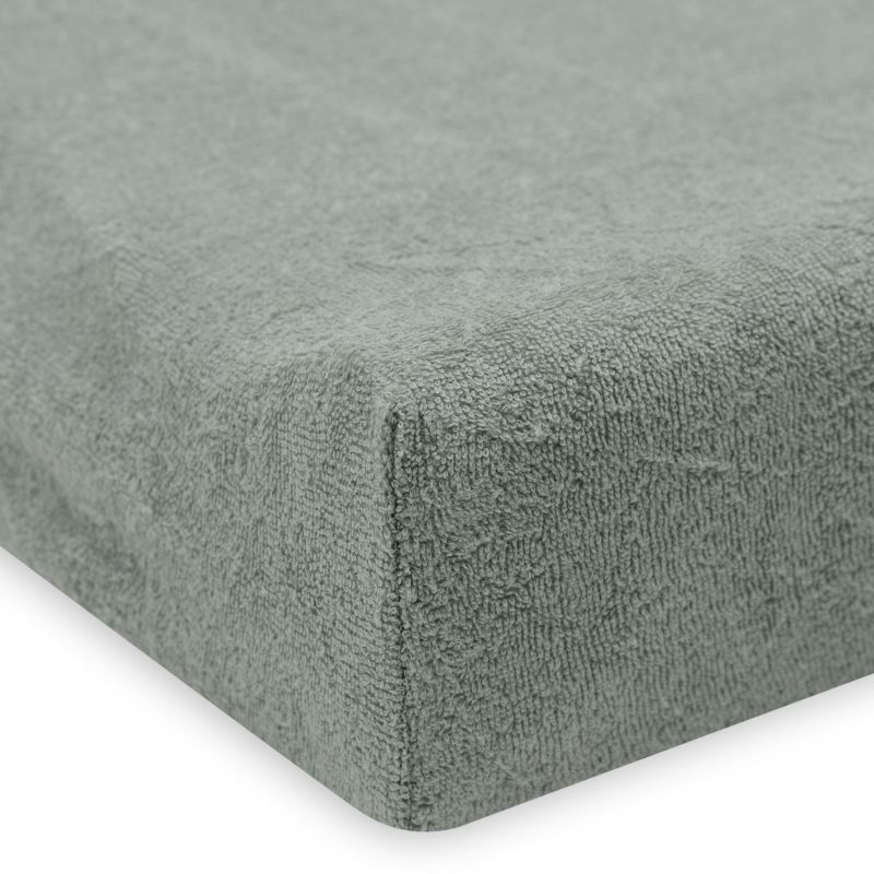 Housse de matelas à langer en éponge  Sea Green-Ivory